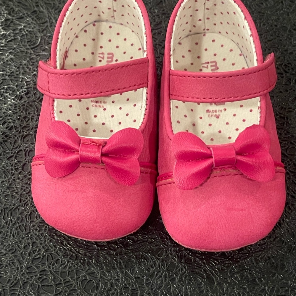 Mayoral Fuchsia Bow Baby Shoes